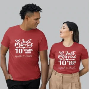 Personalised Anniversary Couple T-shirts