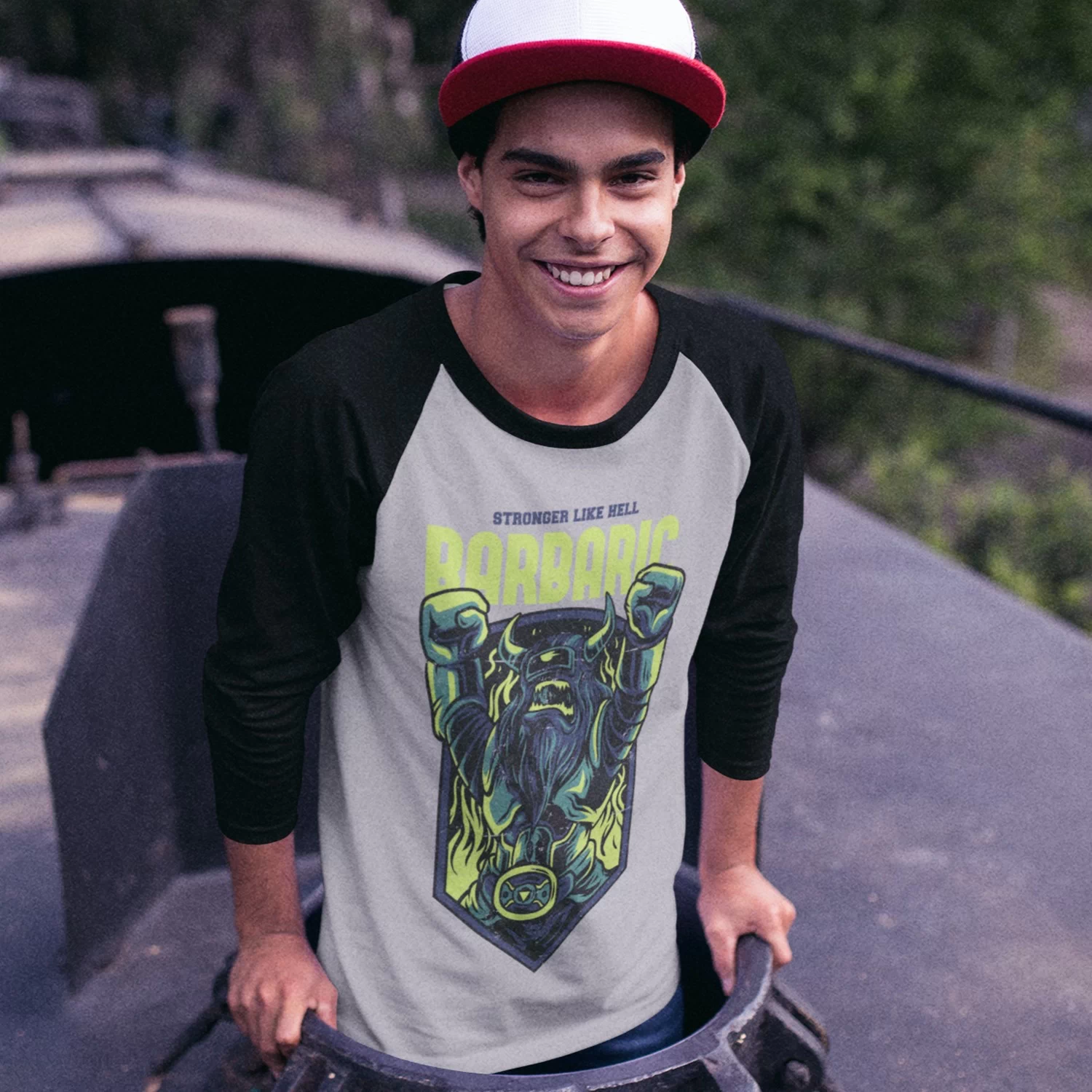 Personalized Raglan T-Shirt - Men's Collection 2 Personalized Raglan T-Shirt - Men's Collection - Image 2