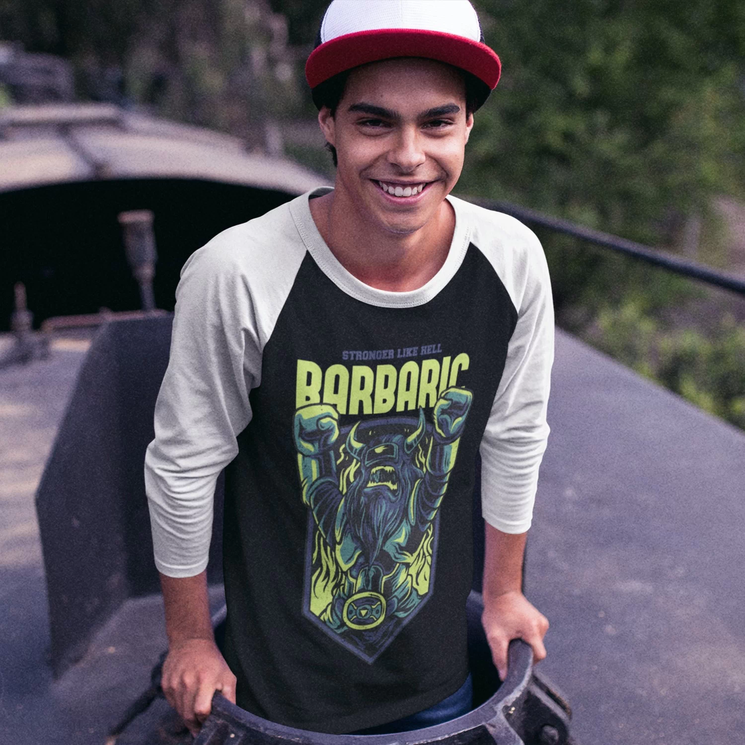 Personalized Raglan T-Shirt - Men's Collection 3 Personalized Raglan T-Shirt - Men's Collection - Image 3