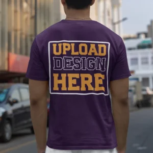 Personalized Purple T-Shirt with Custom Print Back