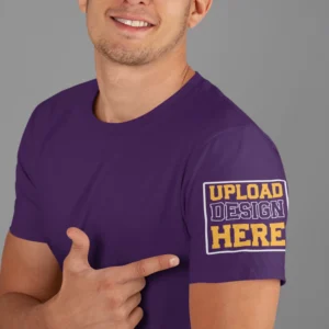 Premium Cotton Unisex Purple Tee Side Sleeves