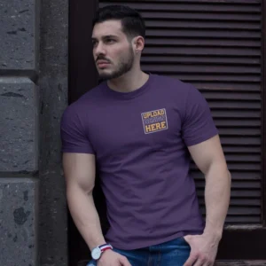 Purple T-Shirt with Name or Message - Pocket Print