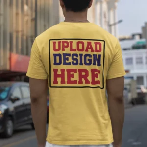 Yellow T-Shirt with Personalized Back Print