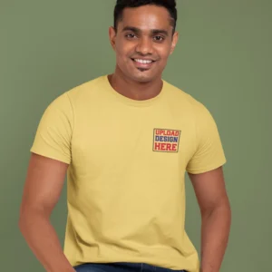 Premium Cotton Yellow T-Shirt – Pocket print