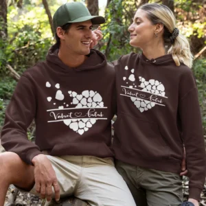 Matching Couple Hoodies – Personalized with Names & Anniversary Date