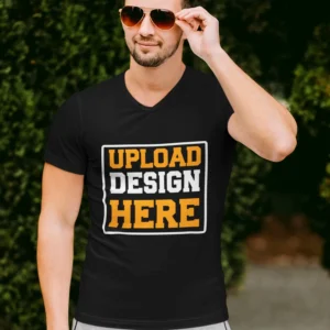 Custom V-Neck T-Shirts for Men – Add Your Own Design