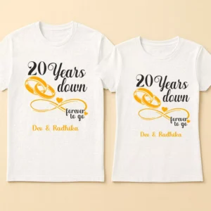 20 years anniversary couple gifts matching two decades celebration T-shirts