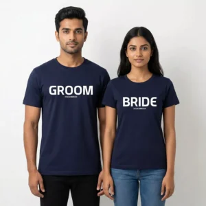 Bride & Groom Matching T-Shirts – Wedding Day Edition