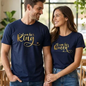 I Am Her King & Queen Romantic Couple T-Shirts