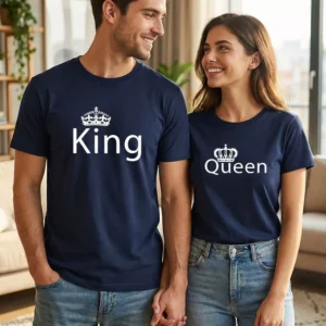 Matching Couple T-Shirts 7 Classic King Queen Matching T-Shirts