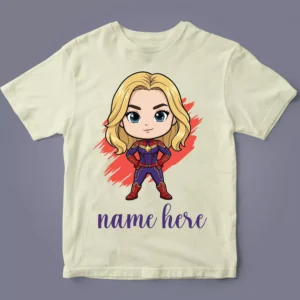 Personalised princess superhero kids t-shirt with name