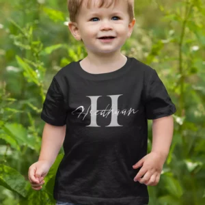 Personalised name printed kids T-shirt by Divine Bonds
