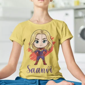 Custom princess superhero name kids t-shirt for girls by Divine Bonds